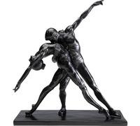 Kare Figurine décorative Design Dancers Noire fabriquée à la Main pour Salon, étagères, Ballet, Danse, Classique, décoration de Chambre à Coucher, 38 x 34 x 13 cm