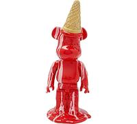 Kare Figurine décorative Gelato Bear, Rouge, Ours, polyrésine, 40 x 16 x 15 cm (H x l x P)