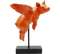 Kare Flying Pig Figurine décorative Design Orange 29 x 16 x 40 cm (H x l x P)