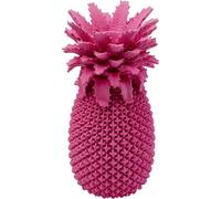 Kare Grand Vase Design Ananas Peint à la Main - Vase décoratif de Table - pour Salon, étagères, Exotique - 30 x 15 x 15 cm (H x l x P) - Rose