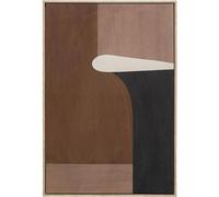 Kare Impression sur toile Design Classic Shape Brownie Multicolore Tableau mural avec cadre 93 x 63 cm (L x l)