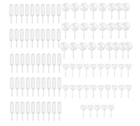 Kare & Kind 100 Pcs (4ml) des Pipettes Pasteur - Infuseur Translucide Clair- 50x forme rectangulaire, 25x forme cœur et 25x forme ronde - pour des gâteaux, des cupcakes, des fraises, des chocolats