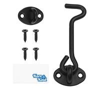 Kare & Kind 1x Verrou de porte de grange (4 pouces) - Loquet robuste pour portes et portails, granges, salles de bains, cabanes - Revêtement en poudre anti-rouille - Pour la sécurité et l'intimité