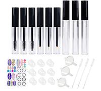 Kare & Kind 9 pièces. Tube de mascara vide et rechargeable, bouteille de eye-liner, fioles de brillant à lèvres - Conteneurs avec applicateur, brosses, inserts en caoutchouc, mini compte-gouttes et mi