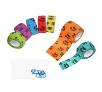 Kare & Kind Bandage auto-adhésif - Ruban d'emballage de blessure pour animaux domestiques - Chien, Chats, Chevaux - 7 rouleaux multicolores - Soutien musculaire et articulaire - Élastique