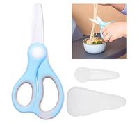 Kare & Kind - Ciseaux en Céramique pour Nourriture de Bébé - Bleu - Avec Housse Anti-poussière et Étui de Rangement - Coupe Facile pour Nouilles, Viande, Poulet, Légumes et Fruits (1 Pack)