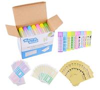 Kare & Kind - Kit de 50 Tubes à Baume à Lèvres Vides (10x5 couleurs) - Avec 50 Étiquettes (Écrivables & Imprimées) - Contenants Recharges - Twist Cap - 3/16 oz (5,5 ml) - DIY Chapsticks