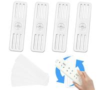 Kare & Kind - Lot de 4 Supports Multiprise Autocollants - Rotation 360° - Fixation sans Perçage - pour Maison, Bureau, Routeur WiFi, Télécommande