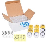 Kare & Kind - Lot de 48 Pots Cosmétiques Vides (5 g) - Contenants DIY pour Baume à Lèvres, Crème, Cosmétiques - Avec Couvercles à Vis Transparente + 96 Étiquettes Adhésives