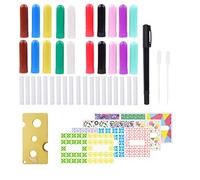 Kare & Kind Nasal Inhaler Tubes - 20 Tubes d'inhalateurs nasaux vides (avec mèches) en 10 Couleurs différentes, 20 mèches supplémentaires, Outil, 44 inscriptibles, 2 Compte-Gouttes et 1 Stylo