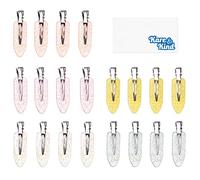 Kare & Kind Pinces à cheveux sans plis - 20 pièces - Épingles à cheveux sans courbure - Rose/Jaune/Blanc/Bleu/Orange - Design de feuille d'acier inoxydable - Pour la frange de cheveux, Coiffure