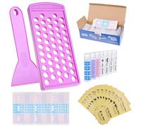 Kare & Kind - Plateau et Spatule pour Baume à Lèvres - 50 Tubes Vides 5,5 ml avec Bouchons - Stickers Écrits et Imprimés - DIY Naturel