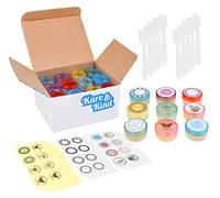 Kare & Kind Pots Vides Baume à Lèvres - 48 Contenants Cosmétiques Réutilisables - 5g/5ml - 6 Couleurs - DIY Cosmétique Maison - Avec 48 Étiquettes Écrites & 48 Imprimées - Couvercles à Vis