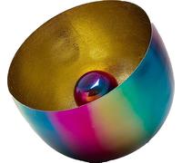 Kare Lampadaire design Rainbow - Doré - Diamètre : 35 cm - Décoration lumineuse - Métal brillant - Ampoule non incluse - Salon