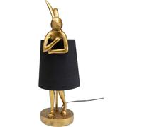 Kare Lampe Animal Lapin 50cm dorée et Noire Design