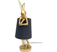Kare Lampe Animal Lapin 68cm dorée et Noire Design