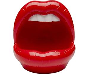 Kare Lips - Objet décoratif Design - Rouge - Accessoire d'intérieur - Motif lèvres - Fait à la Main - 20 x 18 x 21 cm (H x l x P)