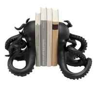 Kare Lot de 2 Serre-Livres Design Pieuvre - Noir - Objet décoratif - Motif Animal - 18 x 28 x 26 cm