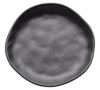 Kare Lot de 6 assiettes noires - Diamètre : 20 cm - En céramique - Passe au micro-ondes - Passe au lave-vaisselle