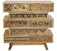 Kare Menorca Butterfly Commode Design avec 8 tiroirs en Bois Massif de Mangue Marron 65 x 65 x 30 cm (H x l x P)