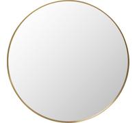 Kare Miroir Mural Design Simply - Doré - Diamètre : 90 cm - avec Cadre - pour Couloir, Salon, Chambre à Coucher
