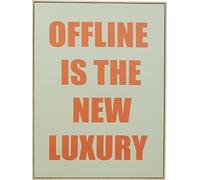 Kare New Luxury Tableau mural rectangulaire encadré Motif New Luxury Vert/orange Impression d'art minimaliste Décoration murale pour chambre à coucher salon Bois 80 x 60 cm (H x l)