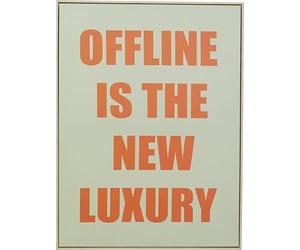 Kare New Luxury Tableau mural rectangulaire encadré Motif New Luxury Vert/orange Impression d'art minimaliste Décoration murale pour chambre à coucher salon Bois 80 x 60 cm (H x l)