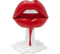 Kare Objet de décoration Design Hot Lip Blanc/Rouge Accessoire d'intérieur Motif lèvres 26 x 21 x 14 cm (H x l x P)