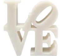 Kare Objet de décoration Design Soft Love - Blanc - Accessoire de Salon - pour étagères ou buffets - Décoration de scène - 19 x 19 x 6 cm (H x l x P)