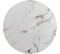Kare Plateau de Table Schickeria Effet marbre Blanc Design Diamètre - 110cm