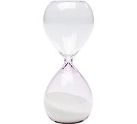 Kare Sablier Design Transparent, Horloge, minuteur, Corps en Verre, Sable de Verre coloré, soufflé à la Bouche, autonomie 15 Min, 17 x 7 x 7 cm (H x l x P)