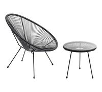 Kare Salon de Jardin Acapulco Noir Design
