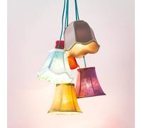 Kare Design Suspension Saloon Flowers 5, multicolore, soie, suspension luminaire, lampe salon, chambre,110x45x45cm (Ampoule Non Incluse), Coloré