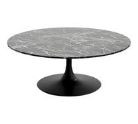 Kare Schickeria Table Basse Design marbre Noir Diamètre 120 cm Table de Salon, Structure en Acier, Plateau de Table en Bois Aspect marbre, Salon, Ronde, 42 x 110 x 110 cm (H x l x P)