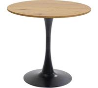 Kare Schickeria Table Design en chêne Noir 80 cm de diamètre pour 4 Personnes Table de Salle à Manger Ronde Moderne Meuble de Salon en Bois de chêne 74 x 80 x 80 cm (H x l x P)