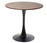 Kare Schickeria Table Design en Noyer pour 2 à 4 Personnes, Ronde, Facile d'entretien, Robuste, Petite Table de Cuisine, Charge maximale : 40 kg, 74 x 80 x 80 cm (H x l x P)