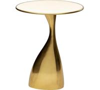 Kare Spacey Table d'appoint Design dorée Diamètre 36 cm Table de Salon, Table de Chevet, Table d'appoint Ronde, fabriquée à la Main, 46 x 36 x 36 cm (H x l x P)