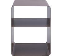 Kare Table d'appoint Design Lounge S, Gris, 38 x 33 x 53 cm, Design Minimaliste, Table de Chevet, Acier, Industriel, Moderne, Salon