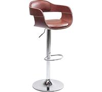 Kare Tabouret de Bar Design Monaco - Marron - Aspect Cuir - Base en Acier - Hauteur réglable - 106 x 48 x 48 cm (H x l x P)