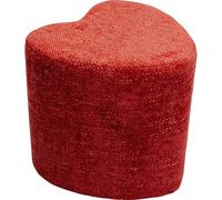 KARE Tabouret Design Lovely - Rouge - avec étagère - en Forme de cœur - pour Salon, Couloir - 36 x 34 x 35 cm (H x l x P)