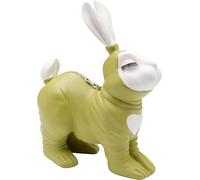 Kare Tirelire Design Lapin fétichiste - Vert/Blanc - Hauteur : 27 cm - Motif Lapin - Peint à la Main - pour Salon