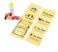 Kare & Type Value Lot de 400 étiquettes en 8 sortes d'impression Stickers pour conteneurs de baume à lèvres tubes - Autocollant, faciles à décoller 400 pieces multicolore