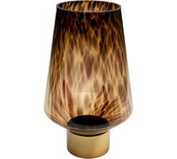 Kare Vase Design Caramel en Verre - 41 cm - Fait à la Main - Marron