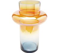 Kare Vase Design Phenom Ring Multi - Orange/Bleu - Vase décoratif pour Fleurs - Vase de Table - 30 cm