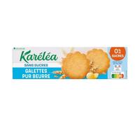 KARELEA - Biscuits galettes sans sucres | Savoureux et croquants | Idéals pour les pauses gourmandes | le paquet de 125 g | LOT DE 4