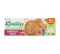 KARELEA - Biscuits Sablés aux Céréales et Figues Bio Réduits en Sucres Riche en Fibres - la boite de 150g - Le Lot De 5