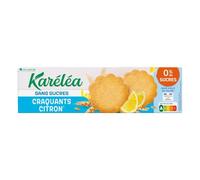 KARELEA - Biscuits Sans Sucres, Saveur Fraîche de Citron, Texture Croustillante (Paquet 132g) - Le Lot De 3