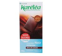 Karéléa Chocolat Sans Sucres Tablette Chocolat Noir 85% Cacao 100g