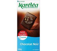 KARÉLÉA - Tablette Chocolat Noir Dégustation Sans Sucre 100G - Lot De 2 - meilleure offre