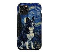Karelian Bear Dog Van Gogh Nuit étoilée Coque pour iPhone 11 Pro